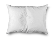 Close Up Of A White Pillow On White Background