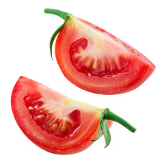 Wall Mural - Tomato isolated on white. collection. With clipping path.