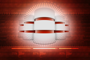 Poster - 3d rendering database storage illustration
