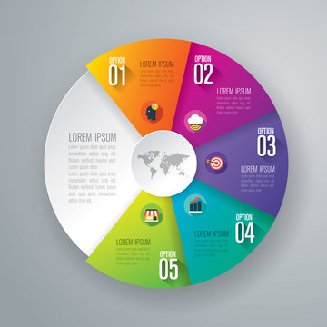 Infographic design template and marketing icons.