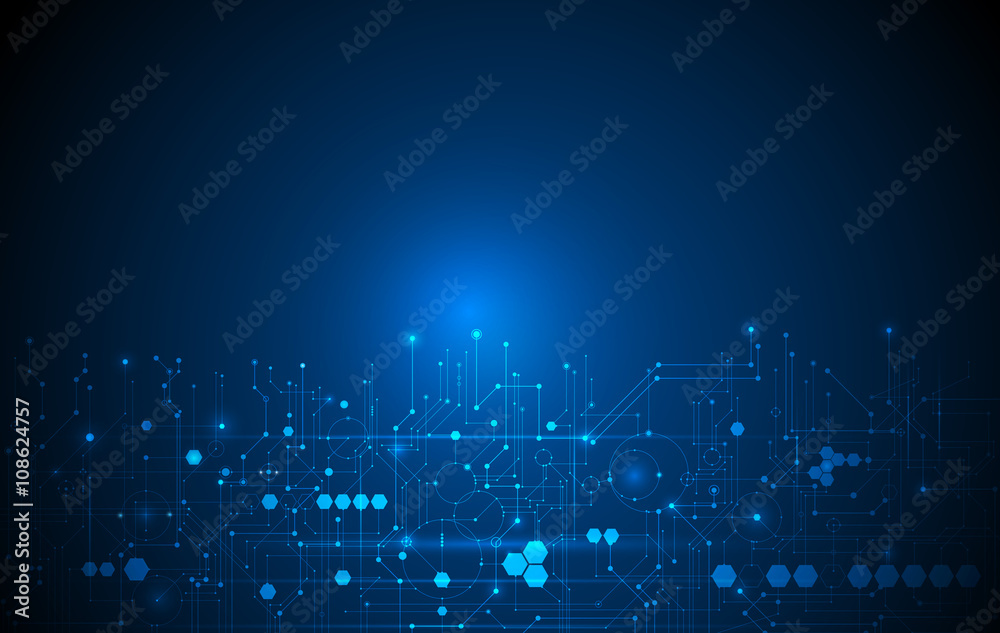 Vector Abstract futuristic circuit board, Illustration high computer ...
