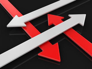 Poster - 3d image of arrow. Image with clipping path