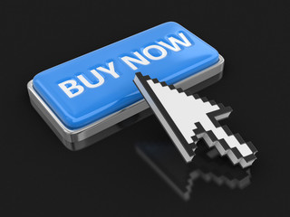 Fototapete - Cursor and button BUY NOW. Image with clipping path