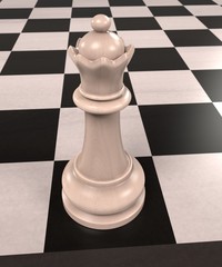 Wall Mural - 3d rendering of chess board game