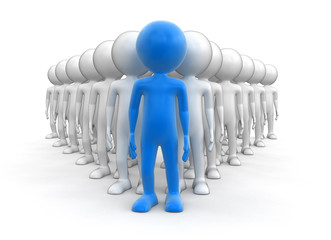 Poster - Human character. Image with clipping path.