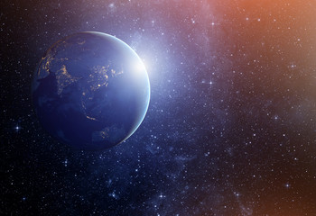 Wall Mural - image of stars and a planet in the galaxy. some elements of this image furnished by nasa