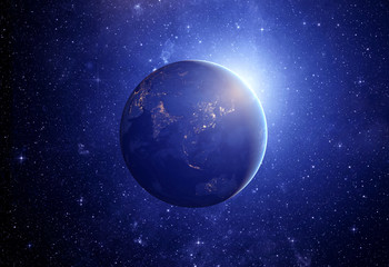 Wall Mural - image of stars and a planet in the galaxy