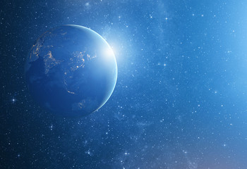 Wall Mural - image of stars and a planet in the galaxy. some elements of this image furnished by nasa