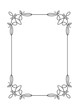 Classical decorative simple calligraphic frame in mono line styl