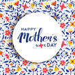 Happy mothers day floral background poster design