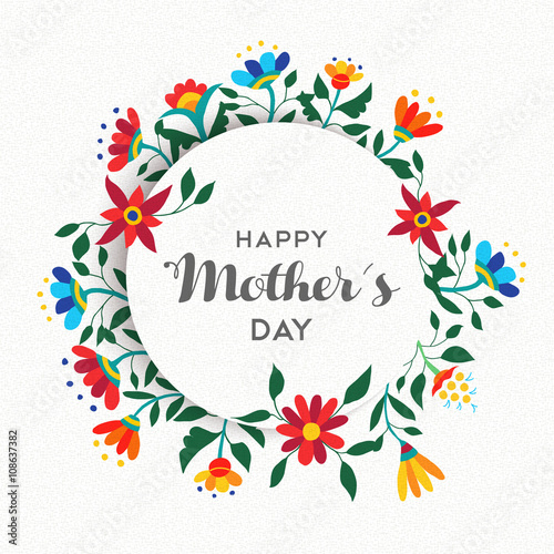 Download Happy mothers day simple floral ornament design - Buy this ...