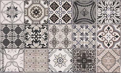 Fototapeta do kuchni ceramic tiles patterns from Portugal.