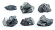 Set of Granite stones on the white background