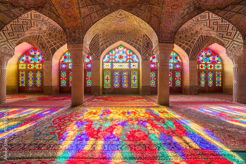Nasir Al-Mulk mosquée à Shiraz, en Iran, aussi connu comme la Mosquée rose Tableau sur Toile