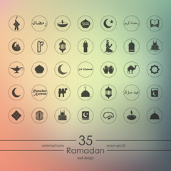 Poster - Set of ramadan icons