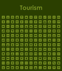 Wall Mural - Set of tourism simple icons