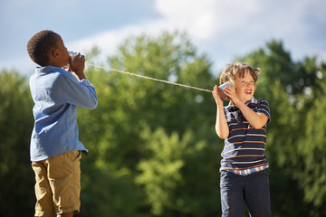 two boys play