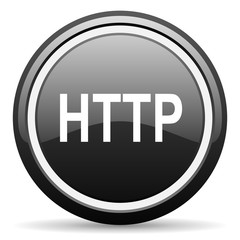 Poster - http black circle glossy web icon