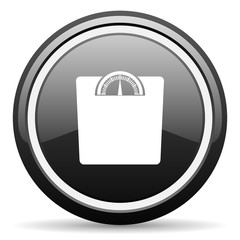 Aufkleber - weight black circle glossy web icon