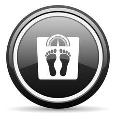 Aufkleber - weight black circle glossy web icon