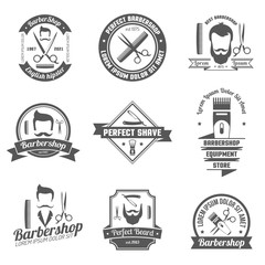 Canvas Print - Barber Shop Emblem