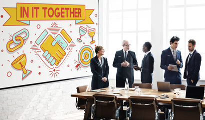 Poster - In It Together Team Corporate Connection Support Concept