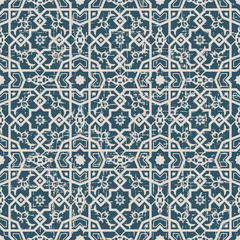 Naklejka na meble Seamless worn out antique background 237_cross square polygon star flower