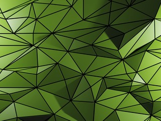 Wall Mural - Green background with triangle elements