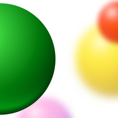 Aufkleber - Abstract minimal frame with blurred balls