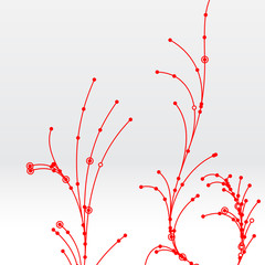 Aufkleber - Wire grid trees made of connected dots