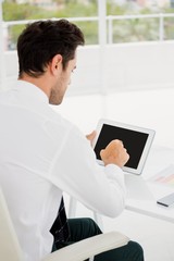 Poster - Businessman using digital tablet