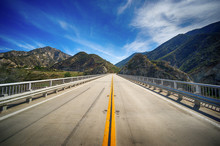 Highway Bridge In California Wilderness