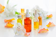 Bottles of essential aromatic oils