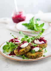 Wall Mural -  Fritters with quinoa