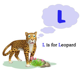 Leopard with alphabet