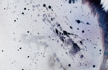 Poster - abstract painting with blurry and stained structure. Painting on canvas.