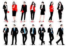 Collection Of Silhouettes Of Business People