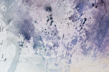 Poster - abstract painting with blurry and stained structure. Painting on canvas.