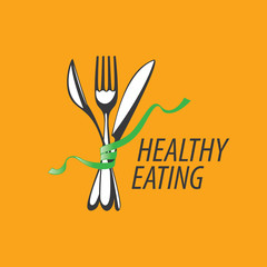 Wall Mural - vector logo healthy eating