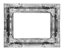 The Antique  Frame On The White Background