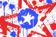 © bf87 - American Grunge Background with Stars and Splatters