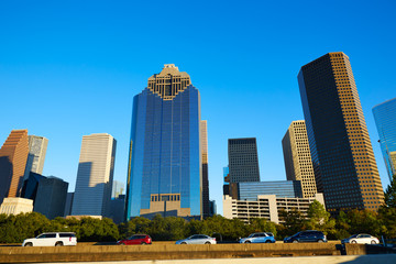 Wall Mural - Houston downtown skyline of Texas city in US