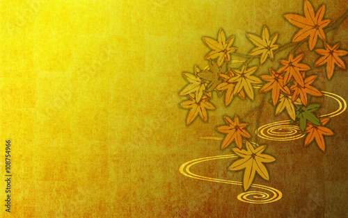 和風背景素材 秋の紅葉 Stock イラスト Adobe Stock