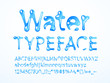 Vector water typeface