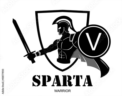 Gladiator Warrior Roman Trojan Silhouette Wall Sticker Spartan Helmet 