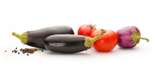 Sticker - Vegetable set of tomatoes and eggplants