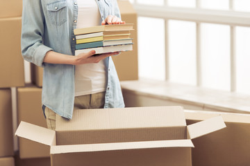 Wall Mural - Young woman moving