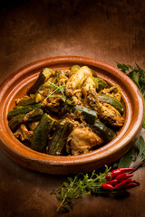 tajine with meat vegetables and spice