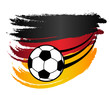 Deutschland Fahne Flagge und fliegender Fußball EM WM Vektor freigestellt