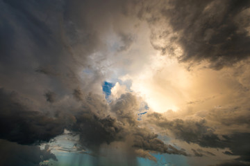 Wall Mural - dramatic storm clouds and rainy